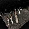 Bıçak Kolye ve Küpe Gümüş Set (BG-SET-013)