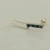 Gümüş Bıçak Tek Küpe | 0,5cm x 2,8cm | Siyah-Gümüş (BG-KP-100)