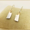 Gümüş Sallantılı Satır Küpe | 0,8cm x 2,2 cm (BG-KP-041)