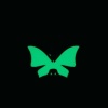 Özel Beyaz Mineli Karanlıkta Yeşil Parlayan Gümüş Kelebek Kolye (BG-KLY-627)