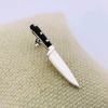 3D Bıçak Tek Gümüş Şef Küpesi (BG-KP-155)