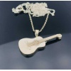 3D Gümüş Küçük Klasik Gitar Kolye (BG-KLY-710)