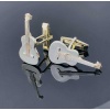 3D Gümüş Klasik Gitar Kol Düğmesi | 1,2 cm x 2,8 cm (BG-KD-002)