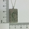 Gümüş Desenli Zümrüdüanka Plaka Kolye (BG-KLY-318)
