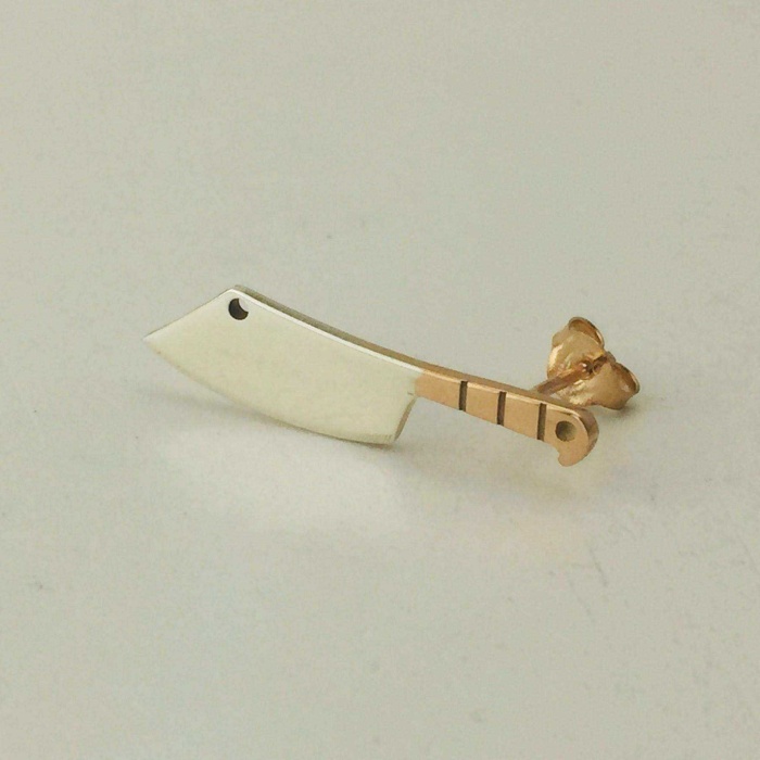 Gümüş Satır Tek Küpe (BG-KP-099)