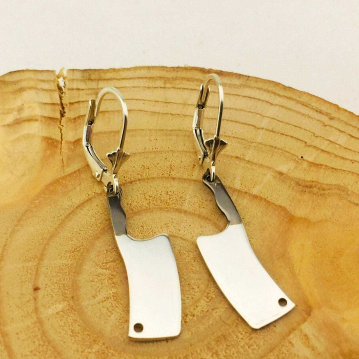 Gümüş Sallantılı Satır Küpe | 0,8 cm x 2,2cm (BG-KP-042)