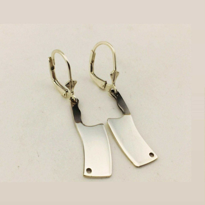 Gümüş Sallantılı Satır Küpe | 0,8 cm x 2,2cm (BG-KP-042)