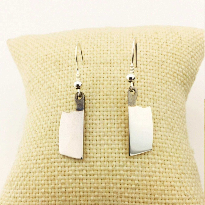 Gümüş Sallantılı Satır Küpe | 0,8cm x 2,2 cm (BG-KP-041)