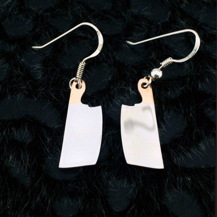 Gümüş Sallantılı Satır Küpe | 0,8cm x 2,2 cm (BG-KP-041)