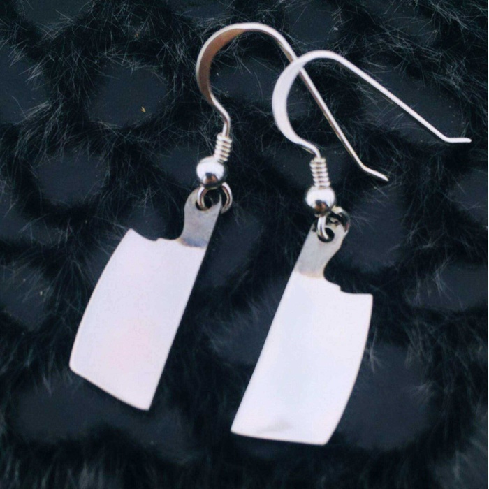 Gümüş Sallantılı Satır Küpe | 0,8cm x 2,2 cm (BG-KP-041)