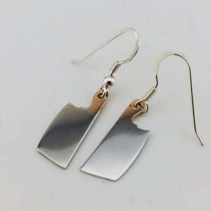 Gümüş Sallantılı Satır Küpe | 0,8cm x 2,2 cm (BG-KP-041)