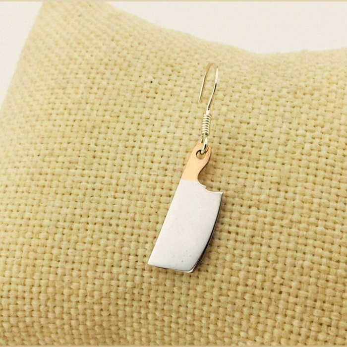Sallantılı Gümüş Satır Tek Küpe | 0,8cm x 2,3cm (BG-KP-036)