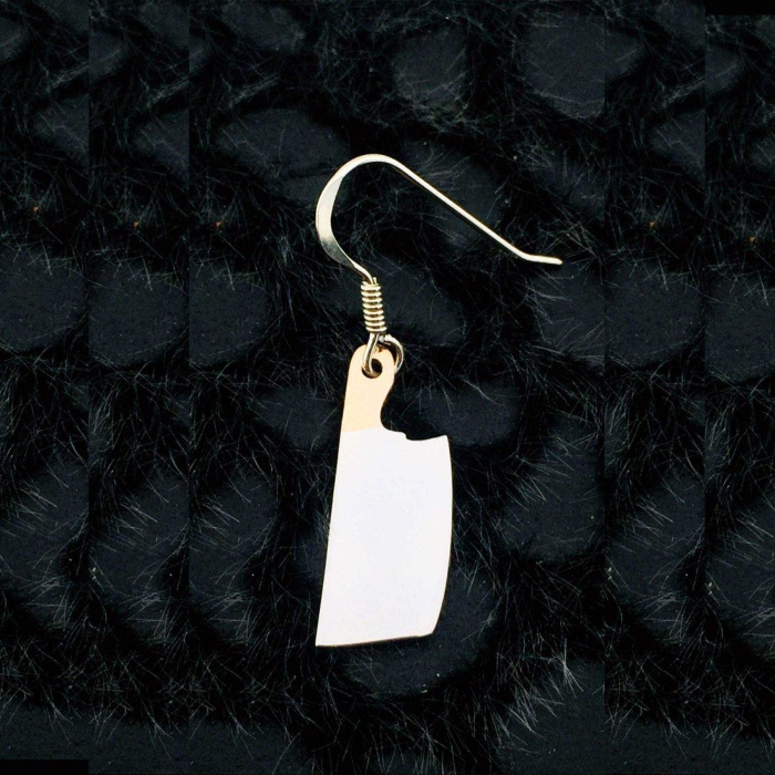 Sallantılı Gümüş Satır Tek Küpe | 0,8cm x 2,3cm (BG-KP-036)