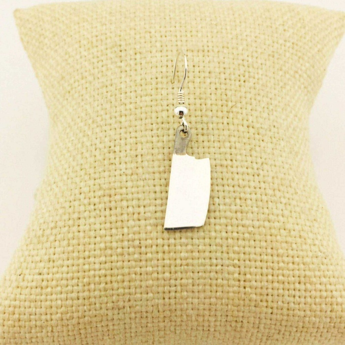 Sallantılı Gümüş Satır Tek Küpe | 0,8cm x 2,3cm (BG-KP-036)