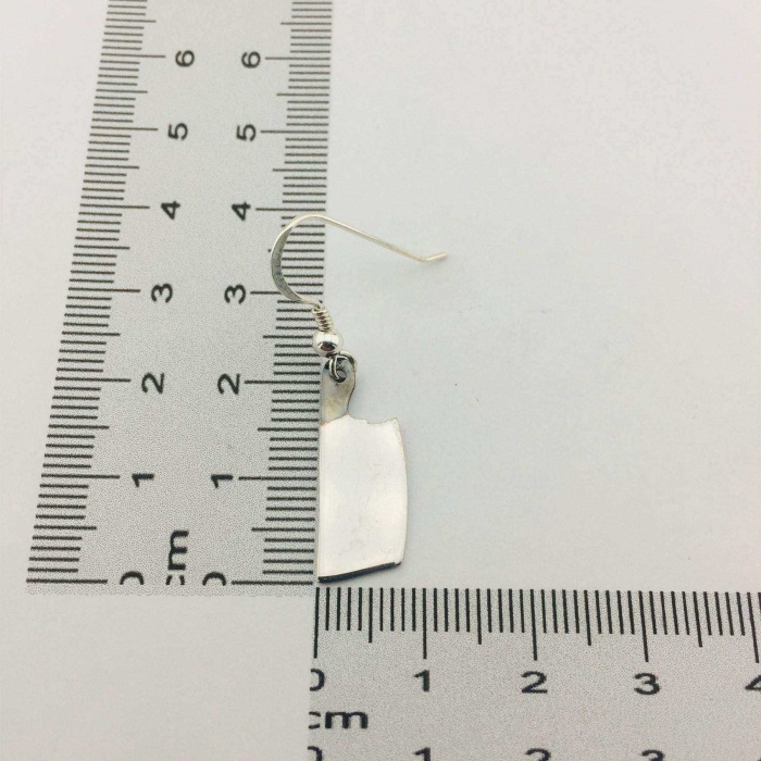 Sallantılı Gümüş Satır Tek Küpe | 0,8cm x 2,3cm (BG-KP-036)