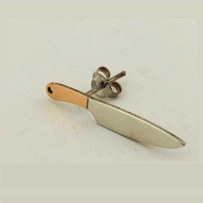 Gümüş Bıçak Tek Küpe (BG-KP-034)