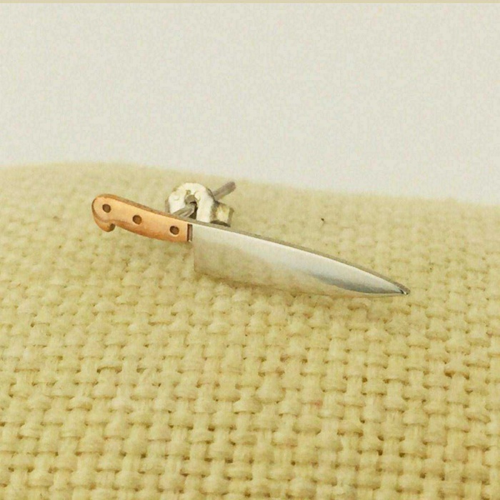 Gümüş Bıçak Tek Küpe (BG-KP-019)