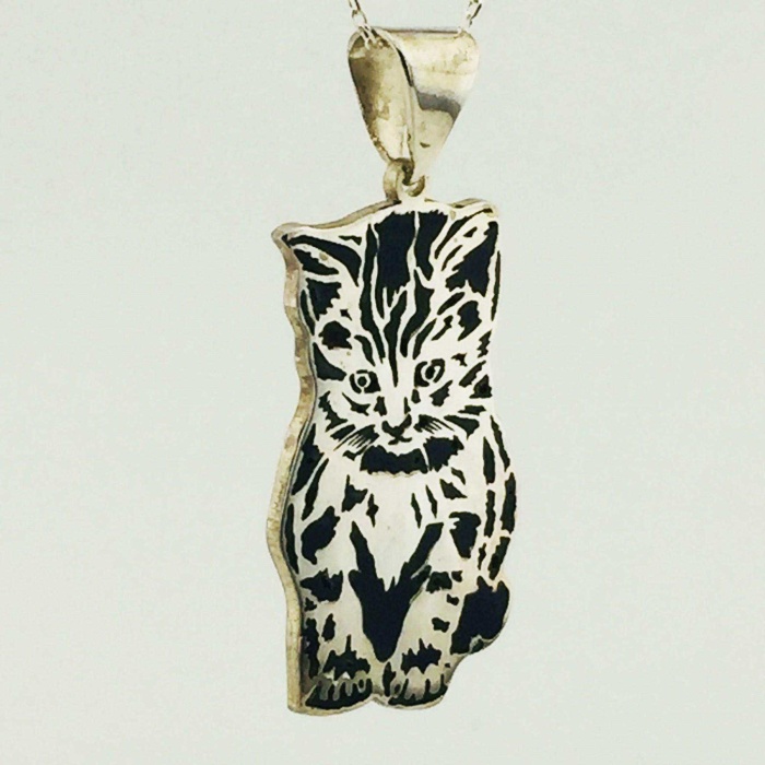 Gümüş Kedi Kolye (BG-KLY-042)