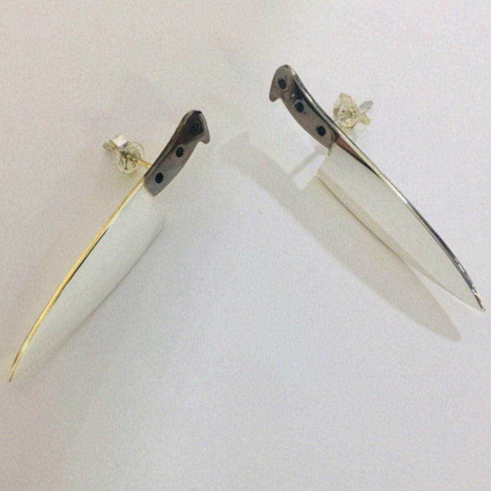 Gümüş Bıçak Küpe (BG-KP-007)