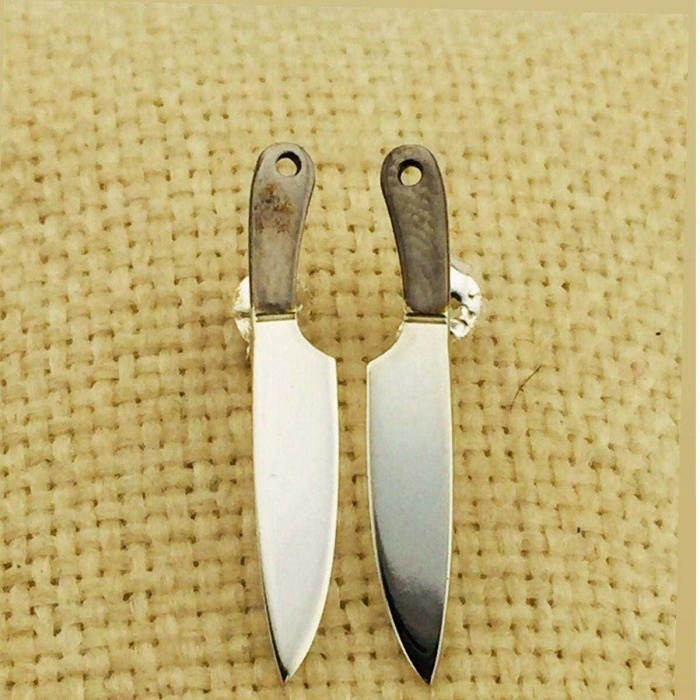 Gümüş Çift Bıçak Küpe (BG-KP-033)