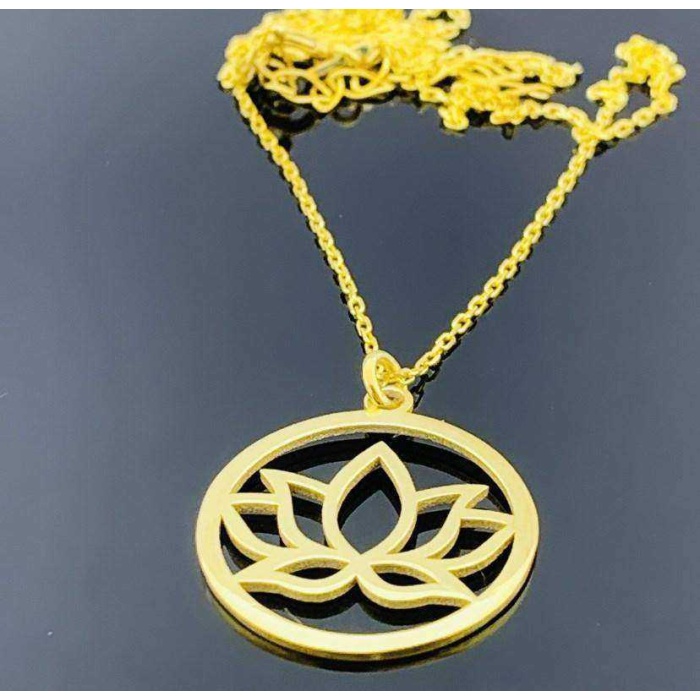 Gümüş Lotus Çiçeği Kolye (BG-KLY-678)