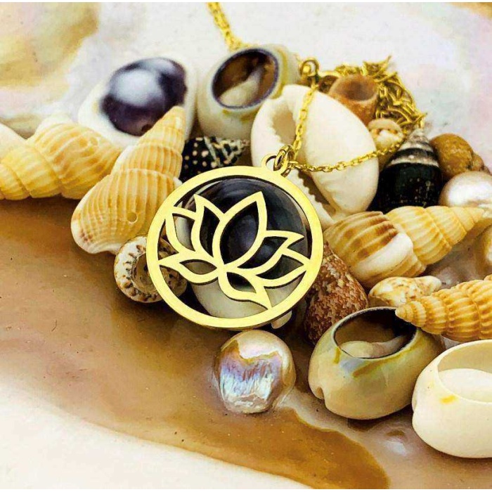 Gümüş Lotus Çiçeği Kolye (BG-KLY-678)