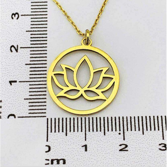 Gümüş Lotus Çiçeği Kolye (BG-KLY-678)