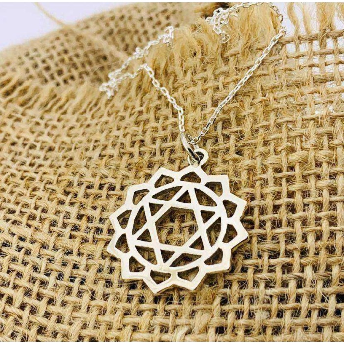Gümüş Kalp Çakra Kolye - Anahata Kolye (BG-KLY-688)