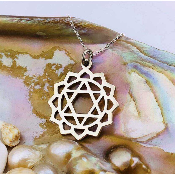 Gümüş Kalp Çakra Kolye - Anahata Kolye (BG-KLY-688)