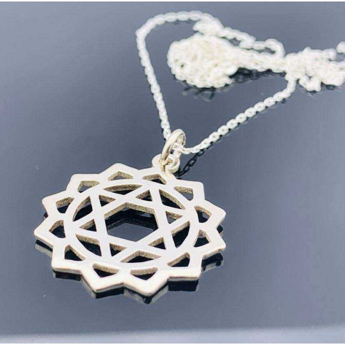 Gümüş Kalp Çakra Kolye - Anahata Kolye (BG-KLY-688)