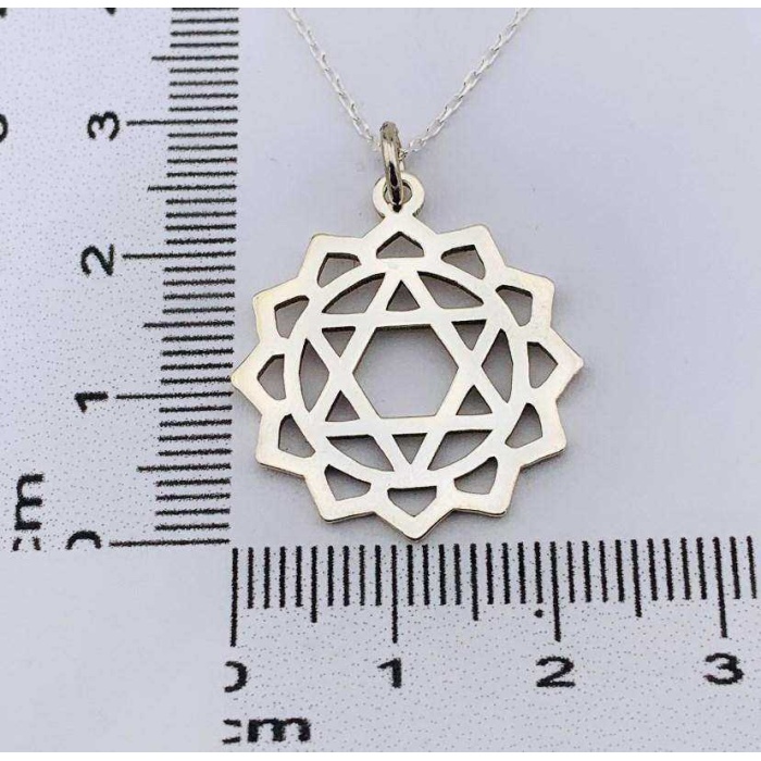Gümüş Kalp Çakra Kolye - Anahata Kolye (BG-KLY-688)