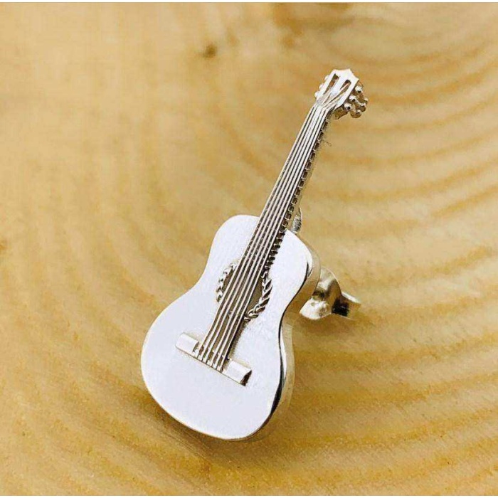 Gümüş Klasik Gitar Tek Küpe (BG-KP-162)