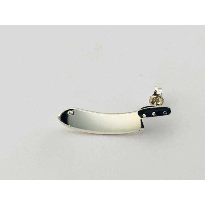 Gümüş Zırh Bıçak Tek Küpe (BG-KP-181)