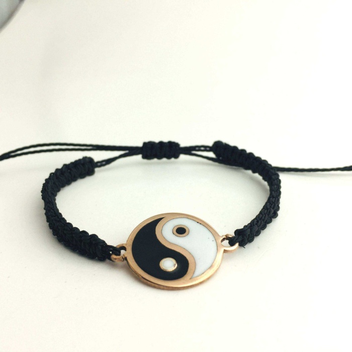 Gümüş Ying Yang Denge Bilekliği (BG-BLK-008)