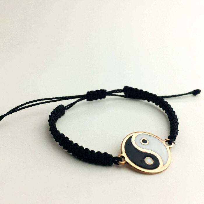 Gümüş Ying Yang Denge Bilekliği (BG-BLK-008)