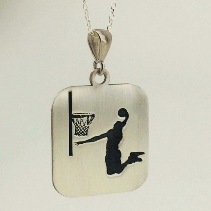 Gümüş Erkek Basketbol Kolye (BG-KLY-405)