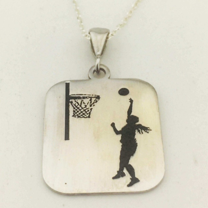 Gümüş Kadın Basketbol Kolye (BG-KLY-406)