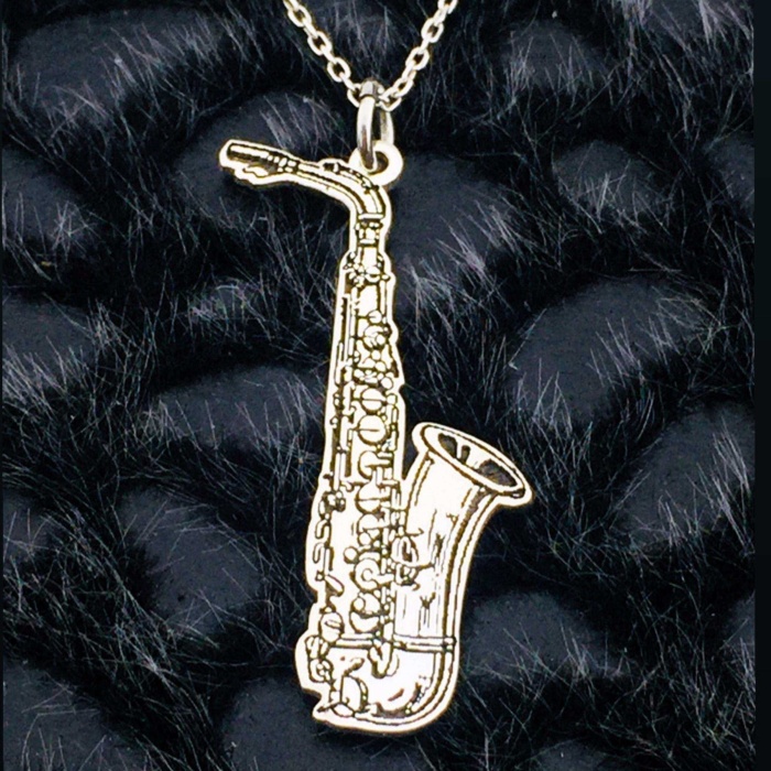 Gümüş Saksafon Kolye (BG-KLY-418)