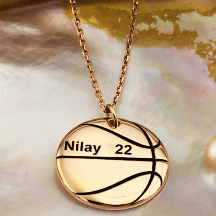 Gümüş Basketbol Topu Kolye (BG-KLY-494)