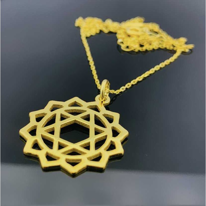 Gümüş Kalp Çakra Kolye - Anahata Kolye (BG-KLY-688)