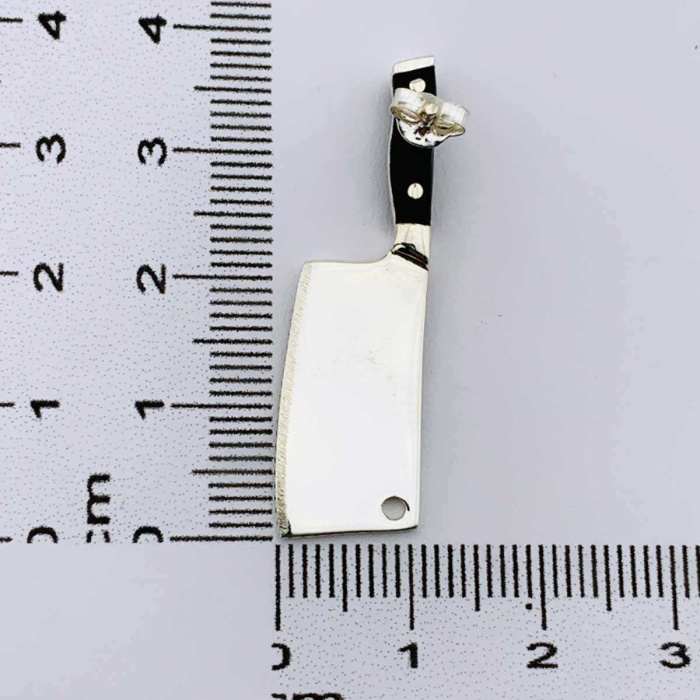 3D Satır Tek Gümüş Şef Küpesi (BG-KP-153)