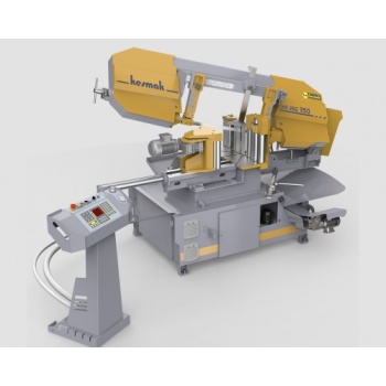 KESMAK KME350DG AÇILI DÖNER GÖBEK SULU ÇAPAKSIZ ELEKTRONİK ŞERİT TESTERE MAKİNASI