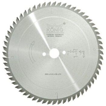 König Ahşap Elmas Testere Bıçağı 300X3,2X30X72Z