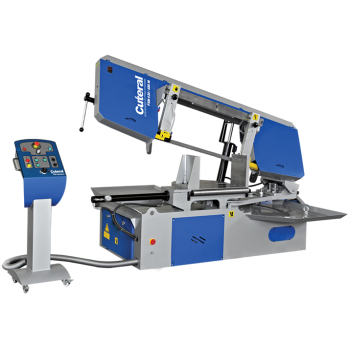 CUTERAL PSM 420-600 SULU ÇAPAKSIZ YARIM OTOMATİK AÇILI DÖNER GÖBEK ŞERİT TESTERE MAKİNASI
