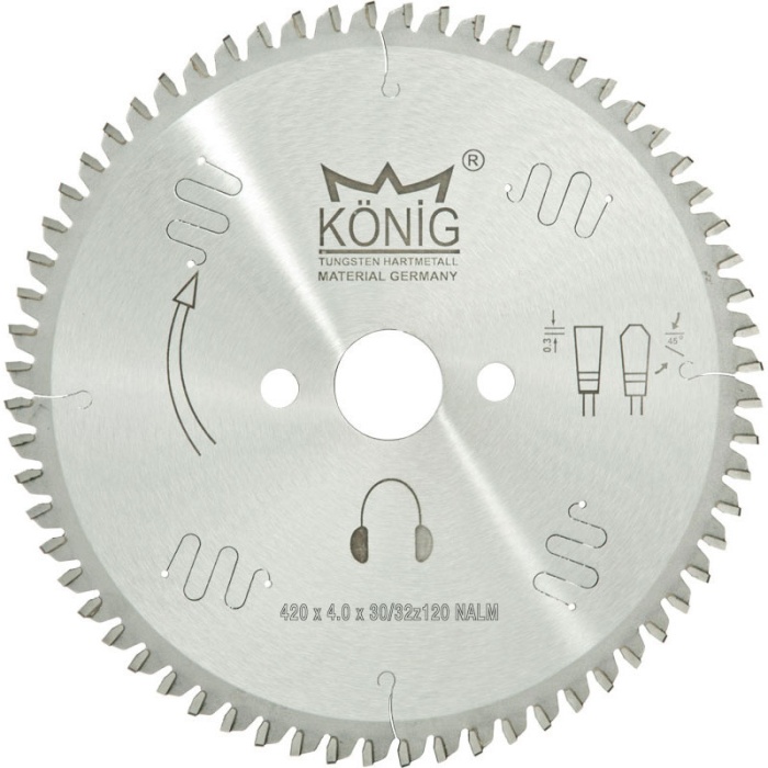 König Sessiz Elmas Daire Testere Bıçağı 420X4,0X30X120Z