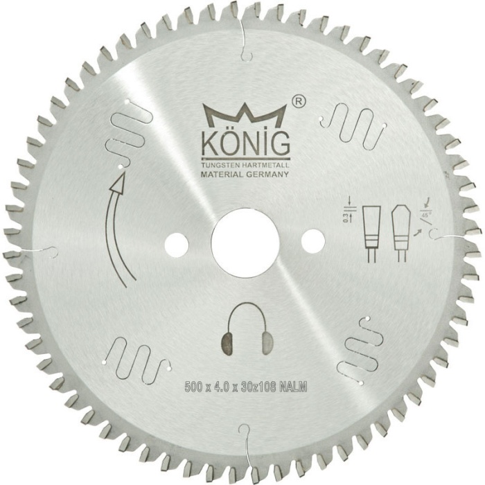 König Sessiz Elmas Daire Testere Bıçağı 500X4,0X30X96Z