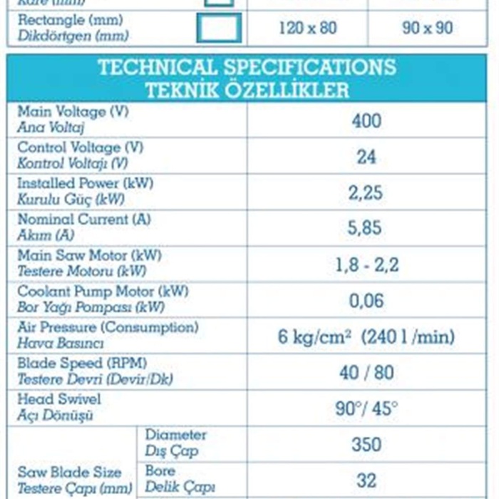 İLERİ TEKNİK V350HX YARIM OTOMATİK ÇAPAKSIZ SULU PROFİL KESİM MAKİNASI