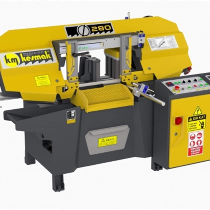 KESMAK KMY280 SULU ÇAPAKSIZ YARIM OTOMATİK ŞERİT TESTERE MAKİNASI