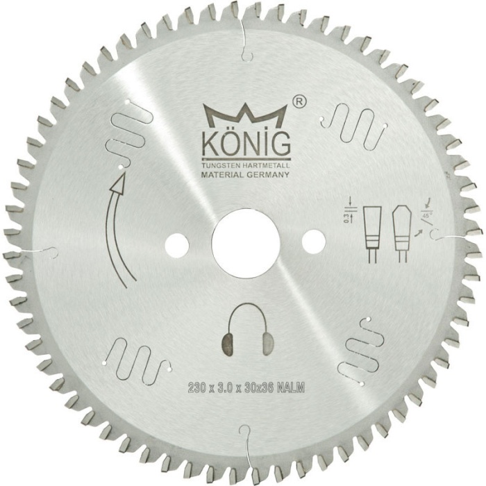 König Sessiz Elmas Daire Testere Bıçağı 230X3,0X30X36Z
