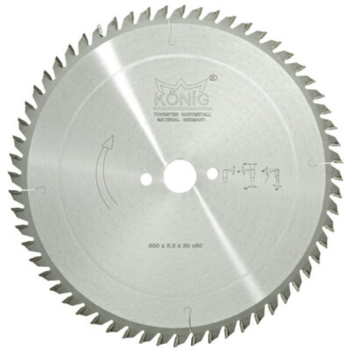 König Ahşap Elmas Testere Bıçağı 300X3,2X30X60Z